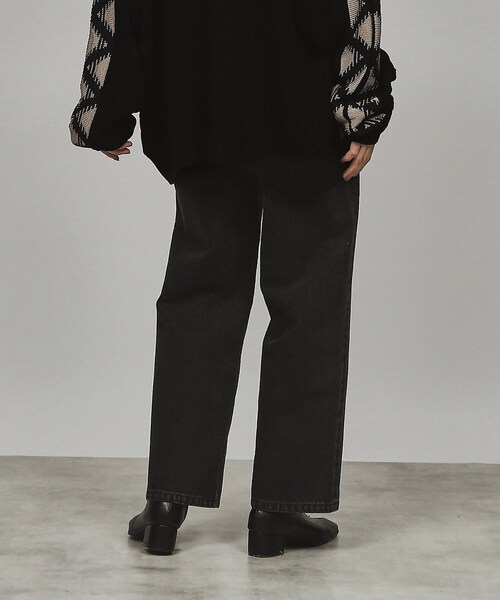 tk.TAKEO KIKUCHI（ティーケータケオキクチ）の「◆ルーズテーパードデニムパンツ（デニムパンツ・レディース・ブルー/ブラック/ブラック系/ブルー系・66）」の13枚目の写真