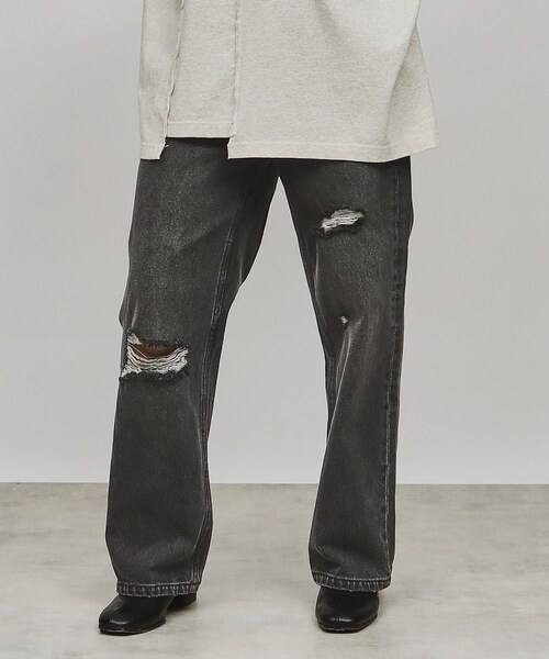 tk.TAKEO KIKUCHI（ティーケータケオキクチ）の「◆ルーズテーパードデニムパンツ（デニムパンツ・レディース・ブルー/ブラック/ブラック系/ブルー系・66）」の20枚目の写真