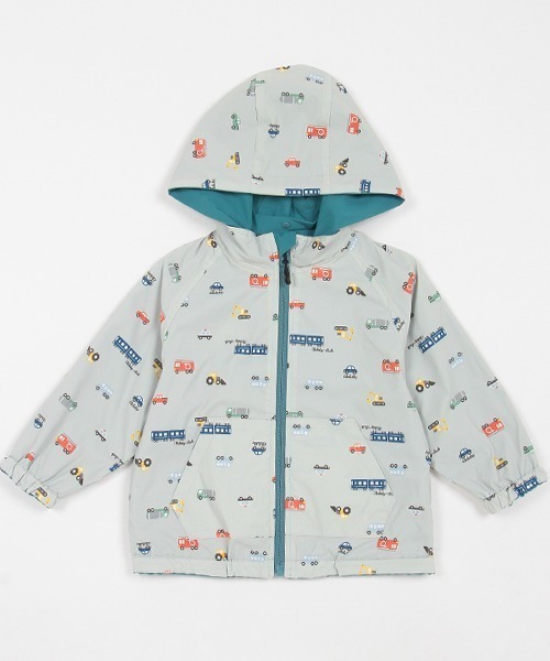 kladskap（クレードスコープ）の「乗り物リバーシブルウィンドブレーカー（マウンテンパーカー・キッズ・ブルー/ネイビー・90cm/100cm/110cm/120cm/130cm/80ｃｍ）」の4枚目の写真