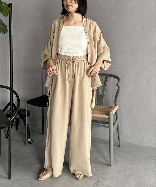 LEPSIM（レプシィム）の「マルチメリットカルゼワイドパンツ　987508（その他パンツ・レディース・チャコールグレー/ネイビー/ベージュ/ライトグリーン/カーキブラウン・FREE）」の18枚目の写真