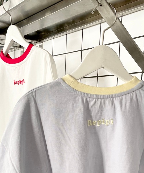 repipi armario(レピピ アルマリオ)の「【BIG BABY ICE CREAM】テンシャリンガーTシャツ【接触冷感】(Tシャツ/カットソー・キッズ・ホワイト×レッド/ホワイト×ブルー/サックスブルー・MEDIUM/LARGE)」の8枚目の写真