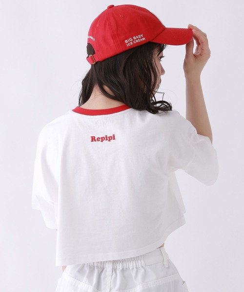 repipi armario(レピピ アルマリオ)の「【BIG BABY ICE CREAM】テンシャリンガーTシャツ【接触冷感】(Tシャツ/カットソー・キッズ・ホワイト×レッド/ホワイト×ブルー/サックスブルー・MEDIUM/LARGE)」の13枚目の写真