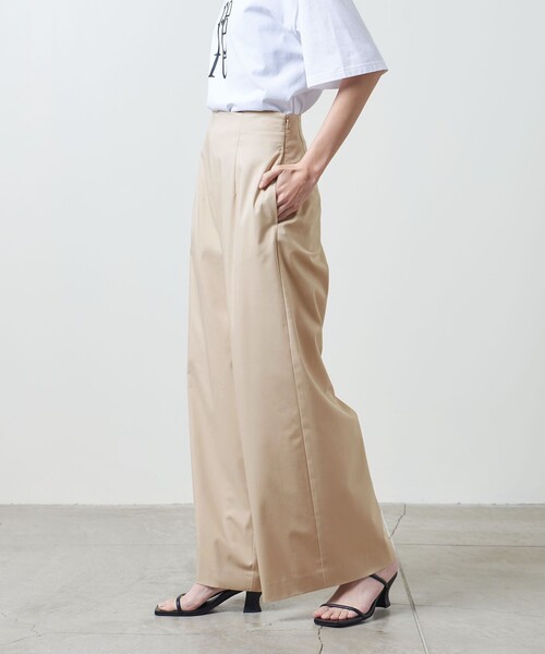 ギャバワイドベルトパンツ　UnitedArrows クロップドパンツ ギャバワイドベルトパンツ UnitedArrows クロップドパンツ