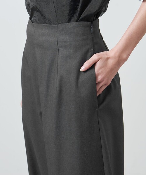 【MARW UNITED ARROWS】ギャバワイドパンツ 38 ブラック MARW UNITED ARROWS（マルゥ ユナイテッドアローズ）の「＜MARW