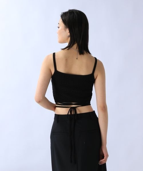 JEANASIS(ジーナシス)の「コードレースニットブラTOP/115358(タンクトップ・レディース・オフホワイト/ブラック/オレンジ系その他・FREE)」の7枚目の写真