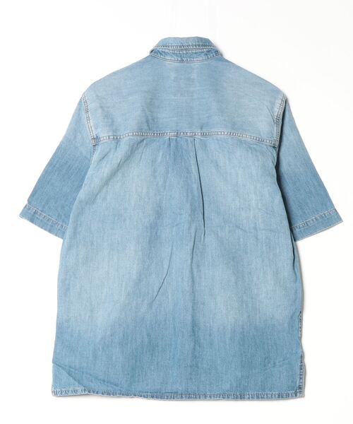 G-STAR（ジースター）の「SLANTED DOUBLE POCKET REGULAR SHIRT/デニムシャツ（シャツ/ブラウス・メンズ・ライトインディゴブルー・X-SMALL/X-LARGE/SMALL/MEDIUM/LARGE）」の8枚目の写真