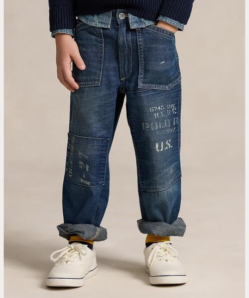 POLO RALPH LAUREN CHILDRENSWEAR（ポロ ラルフ ローレン チルドレンズウェア）の「ディストレスト ジーンズ（デニムパンツ・キッズ・ブルー・7/6/4/3/2）」の4枚目の写真