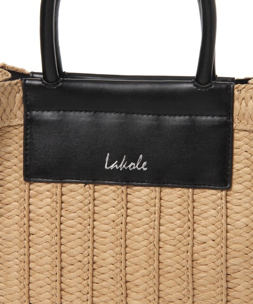 LAKOLE（ラコレ）の「スクエアフェイクレザーショルダーバッグ / 996441（ショルダーバッグ・レディース・ブラックミックス/ナチュラル/グレー/オフホワイト・FREE）」の13枚目の写真