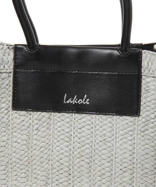 LAKOLE（ラコレ）の「スクエアフェイクレザーショルダーバッグ / 996441（ショルダーバッグ・レディース・ブラックミックス/ナチュラル/グレー/オフホワイト・FREE）」の15枚目の写真