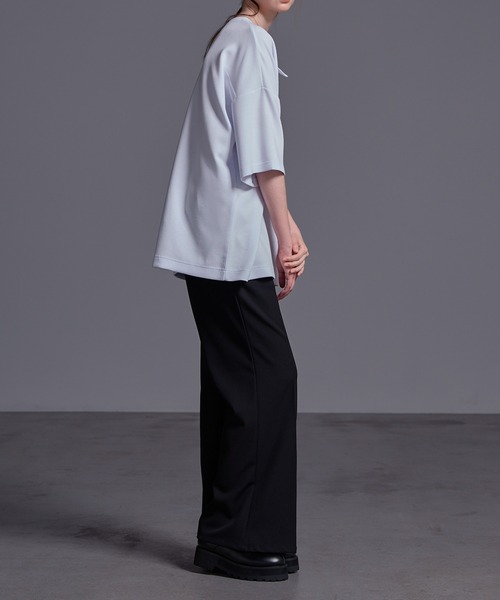 Loose/ルース（ルース）の「ドレープ ハイポンチオーバーサイズTシャツ（Tシャツ/カットソー・メンズ・ホワイト/ブラック・S/XS/L/M）」の12枚目の写真