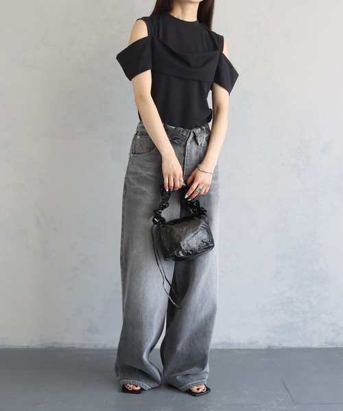 cheriella（シェリエラ）の「【cheriella】ギャザリングハンドバッグ GATHERING HANDBAG（ハンドバッグ・レディース・シルバー/ブラック・ONESIZE）」の15枚目の写真