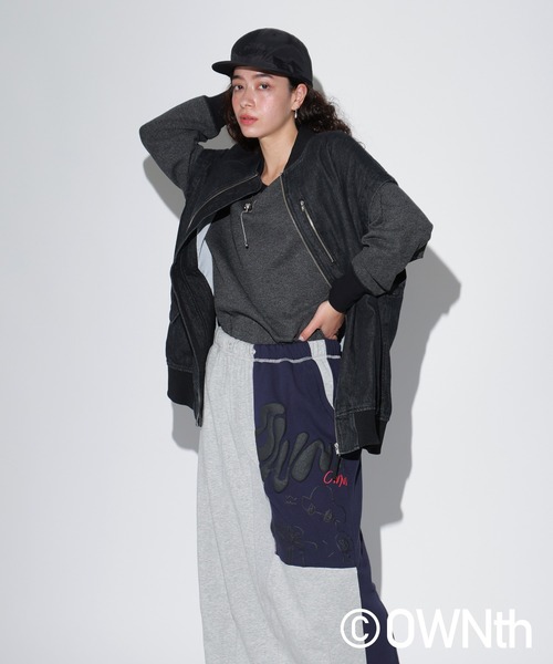 OWNth(オンス)の「ラップショルダーワッフルプルオーバー(Tシャツ/カットソー・レディース・杢グレー/ブラック系その他・R/P)」の9枚目の写真