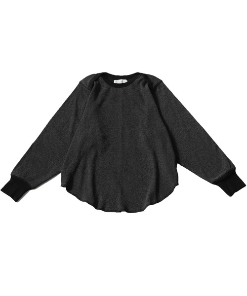 OWNth(オンス)の「ラップショルダーワッフルプルオーバー(Tシャツ/カットソー・レディース・杢グレー/ブラック系その他・R/P)」の20枚目の写真