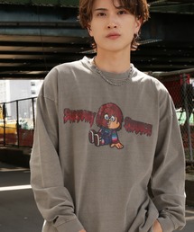 【SIDEWAY STANCE】ピグメント加工 オリジナルプリント 長袖Tシャツ