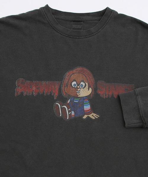 SIDEWAY STANCE（サイドウェイスタンス）の「【SIDEWAY STANCE】ピグメント加工 オリジナルプリント 長袖Tシャツ（Tシャツ/カットソー・メンズ・ブラック/ブラウン系1/ブラウン系/ブラック系/ブラック系1/ブラウン・SMALL/LARGE/MEDIUM/X-LARGE）」の11枚目の写真