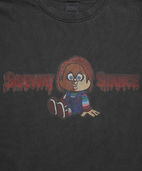 SIDEWAY STANCE（サイドウェイスタンス）の「【SIDEWAY STANCE】ピグメント加工 オリジナルプリント 長袖Tシャツ（Tシャツ/カットソー・メンズ・ブラック/ブラウン系1/ブラウン系/ブラック系/ブラック系1/ブラウン・SMALL/LARGE/MEDIUM/X-LARGE）」の13枚目の写真