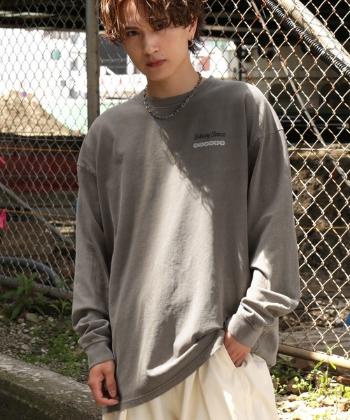 SIDEWAY STANCE（サイドウェイスタンス）の「【SIDEWAY STANCE】ピグメント加工 オリジナルプリント 長袖Tシャツ（Tシャツ/カットソー・メンズ・ブラック/ブラウン系1/ブラウン系/ブラック系/ブラック系1/ブラウン・SMALL/LARGE/MEDIUM/X-LARGE）」の20枚目の写真