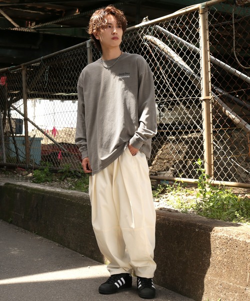 SIDEWAY STANCE（サイドウェイスタンス）の「【SIDEWAY STANCE】ピグメント加工 オリジナルプリント 長袖Tシャツ（Tシャツ/カットソー・メンズ・ブラック/ブラウン系1/ブラウン系/ブラック系/ブラック系1/ブラウン・SMALL/LARGE/MEDIUM/X-LARGE）」の22枚目の写真