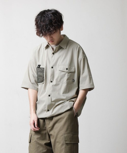 GERRY(ジェリー)の「【GERRY】ストレッチ ナイロン タスラン メッシュポケット 半袖シャツ(シャツ/ブラウス・メンズ・ブラック/ベージュ/カーキ・MEDIUM/LARGE/X-LARGE)」の11枚目の写真