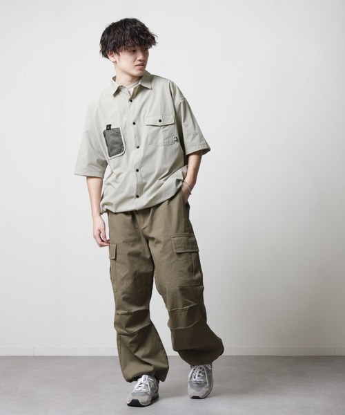 GERRY(ジェリー)の「【GERRY】ストレッチ ナイロン タスラン メッシュポケット 半袖シャツ(シャツ/ブラウス・メンズ・ブラック/ベージュ/カーキ・MEDIUM/LARGE/X-LARGE)」の12枚目の写真