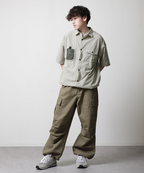 GERRY(ジェリー)の「【GERRY】ストレッチ ナイロン タスラン メッシュポケット 半袖シャツ(シャツ/ブラウス・メンズ・ブラック/ベージュ/カーキ・MEDIUM/LARGE/X-LARGE)」の13枚目の写真
