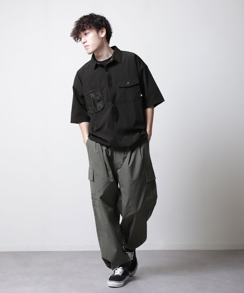 GERRY(ジェリー)の「【GERRY】ストレッチ ナイロン タスラン メッシュポケット 半袖シャツ(シャツ/ブラウス・メンズ・ブラック/ベージュ/カーキ・MEDIUM/LARGE/X-LARGE)」の8枚目の写真