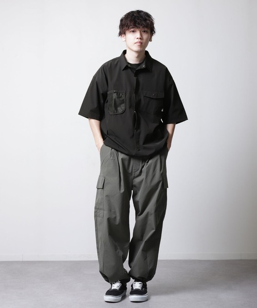 GERRY(ジェリー)の「【GERRY】ストレッチ ナイロン タスラン メッシュポケット 半袖シャツ(シャツ/ブラウス・メンズ・ブラック/ベージュ/カーキ・MEDIUM/LARGE/X-LARGE)」の9枚目の写真