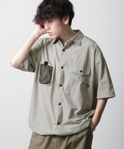 GERRY(ジェリー)の「【GERRY】ストレッチ ナイロン タスラン メッシュポケット 半袖シャツ(シャツ/ブラウス・メンズ・ブラック/ベージュ/カーキ・MEDIUM/LARGE/X-LARGE)」の16枚目の写真