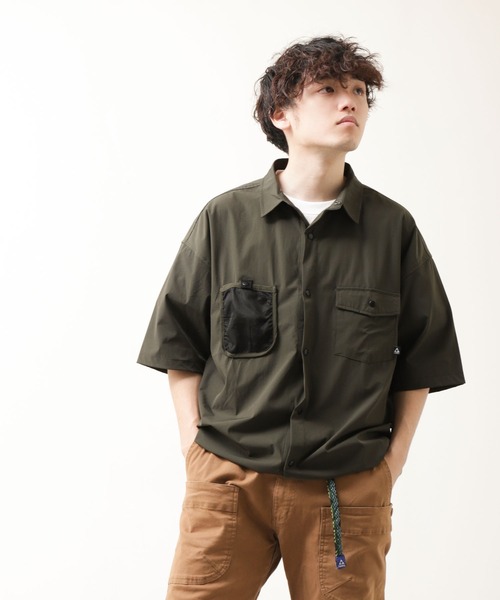 GERRY(ジェリー)の「【GERRY】ストレッチ ナイロン タスラン メッシュポケット 半袖シャツ(シャツ/ブラウス・メンズ・ブラック/ベージュ/カーキ・MEDIUM/LARGE/X-LARGE)」の18枚目の写真