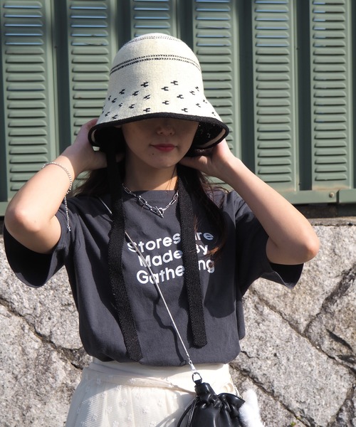 minia(ミニア)の「リボン付きニットバケットハット(ハット・レディース・ブラック/アイボリー・FREE)」の10枚目の写真