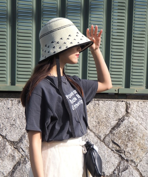 minia(ミニア)の「リボン付きニットバケットハット(ハット・レディース・ブラック/アイボリー・FREE)」の9枚目の写真