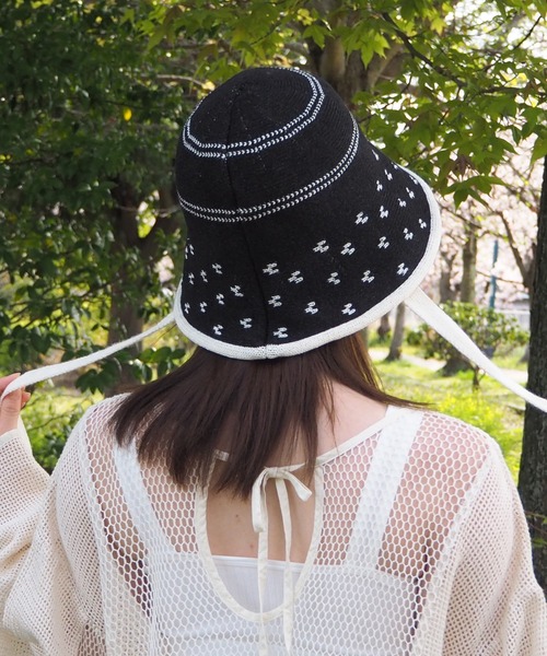 minia(ミニア)の「リボン付きニットバケットハット(ハット・レディース・ブラック/アイボリー・FREE)」の19枚目の写真