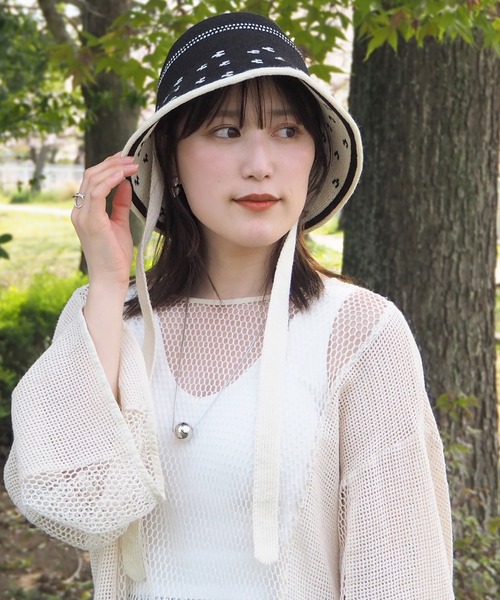 minia(ミニア)の「リボン付きニットバケットハット(ハット・レディース・ブラック/アイボリー・FREE)」の17枚目の写真