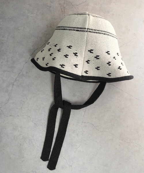 minia(ミニア)の「リボン付きニットバケットハット(ハット・レディース・ブラック/アイボリー・FREE)」の16枚目の写真
