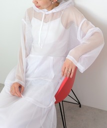 メッシュチュニックパーカー