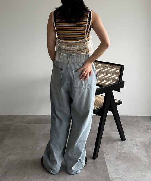 kutir（クティール）の「チュールリボンキャミビスチェ（ベスト・レディース・チャコールグレー/ブラック/ブルー/グリーン/アイボリー・FREE）」の13枚目の写真