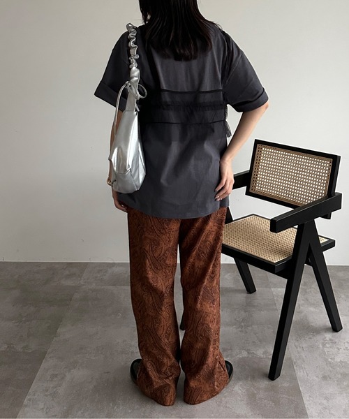 kutir（クティール）の「チュールリボンキャミビスチェ（ベスト・レディース・チャコールグレー/ブラック/ブルー/グリーン/アイボリー・FREE）」の18枚目の写真