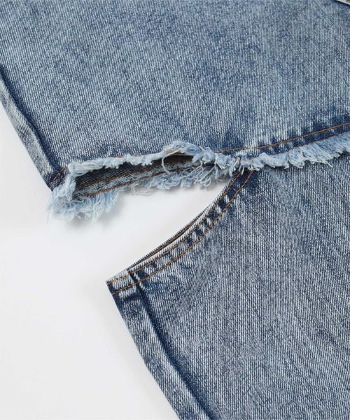 miette（ミエット）の「サイドスリットダメージデニム（デニムパンツ・レディース・ブルー系その他/ブラック/グレー・S）」の16枚目の写真