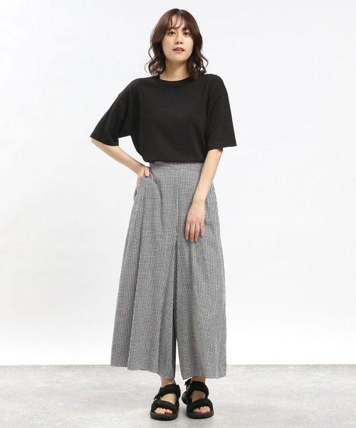 GLOBAL WORK Smile Seed Store（グローバルワーク スマイルシードストア）の「UVサマーニットTシャツ半袖/992452（ニット/セーター・レディース・ブルー系その他6/ブラック×ホワイト/アイボリー/ブラック・SMALL/MEDIUM/X-LARGE/LARGE）」の11枚目の写真