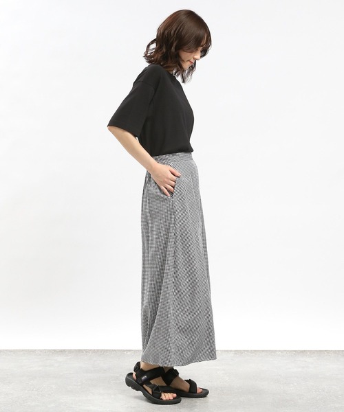 GLOBAL WORK Smile Seed Store（グローバルワーク スマイルシードストア）の「UVサマーニットTシャツ半袖/992452（ニット/セーター・レディース・ブルー系その他6/ブラック×ホワイト/アイボリー/ブラック・SMALL/MEDIUM/X-LARGE/LARGE）」の12枚目の写真