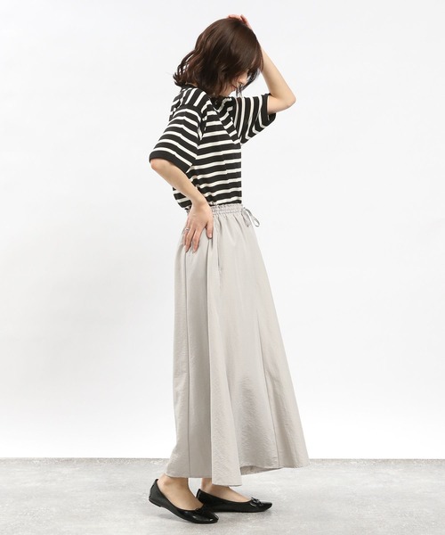 GLOBAL WORK Smile Seed Store（グローバルワーク スマイルシードストア）の「UVサマーニットTシャツ半袖/992452（ニット/セーター・レディース・ブルー系その他6/ブラック×ホワイト/アイボリー/ブラック・SMALL/MEDIUM/X-LARGE/LARGE）」の18枚目の写真