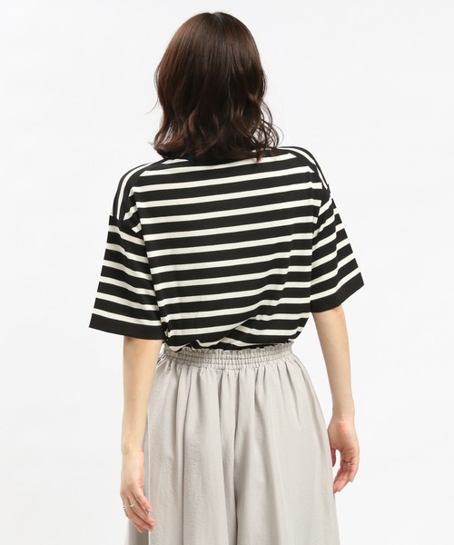 GLOBAL WORK Smile Seed Store（グローバルワーク スマイルシードストア）の「UVサマーニットTシャツ半袖/992452（ニット/セーター・レディース・ブルー系その他6/ブラック×ホワイト/アイボリー/ブラック・SMALL/MEDIUM/X-LARGE/LARGE）」の22枚目の写真