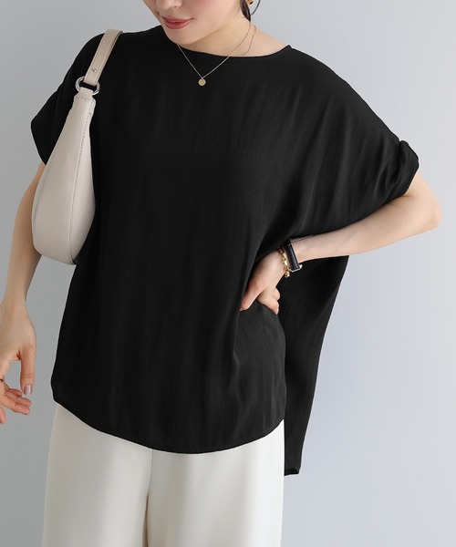 suavele トロミシャツ　ネイビー suavele トロミシャツ ネイビー suavele トロミシャツ ネイビー