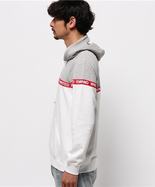 WEGO（ウィゴー）の「WEGO/テープロゴプルパーカー（パーカー・メンズ・グレー/ホワイト・LARGE/MEDIUM）」の8枚目の写真