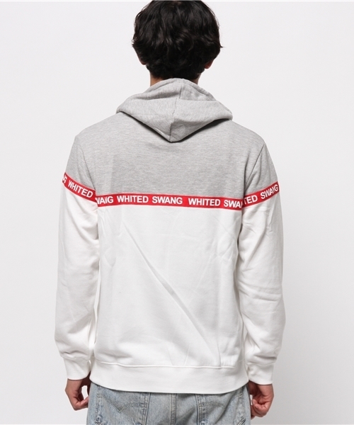 WEGO（ウィゴー）の「WEGO/テープロゴプルパーカー（パーカー・メンズ・グレー/ホワイト・LARGE/MEDIUM）」の9枚目の写真