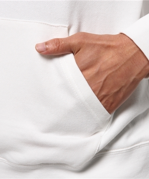 WEGO（ウィゴー）の「WEGO/テープロゴプルパーカー（パーカー・メンズ・グレー/ホワイト・LARGE/MEDIUM）」の4枚目の写真