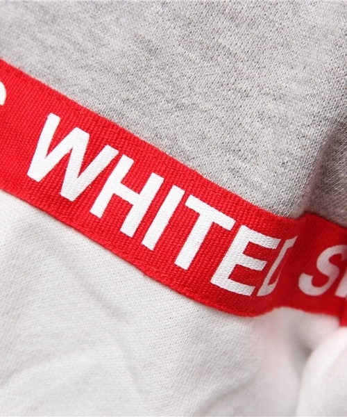 WEGO（ウィゴー）の「WEGO/テープロゴプルパーカー（パーカー・メンズ・グレー/ホワイト・LARGE/MEDIUM）」の6枚目の写真