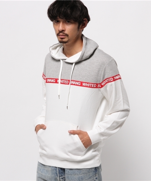 WEGO（ウィゴー）の「WEGO/テープロゴプルパーカー（パーカー・メンズ・グレー/ホワイト・LARGE/MEDIUM）」の13枚目の写真