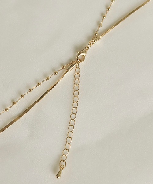 sowang(ソワン)の「ボールチェーンレイヤードネックレス-ball chain layered necklace-(ネックレス・レディース・シルバー/ゴールド・FREE)」の8枚目の写真