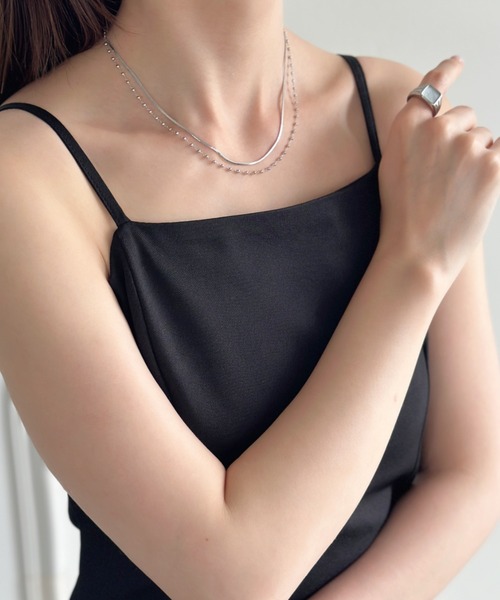 sowang(ソワン)の「ボールチェーンレイヤードネックレス-ball chain layered necklace-(ネックレス・レディース・シルバー/ゴールド・FREE)」の16枚目の写真